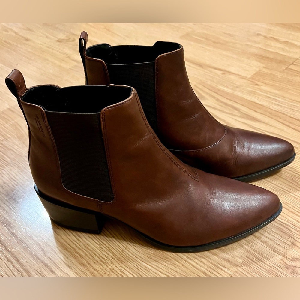Stylish Brown Leather Ankle Booties